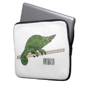 Jacksons Chamäleon-Cartoon-Abbildung Laptopschutzhülle (Vorderseite Links)