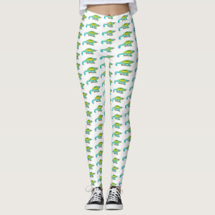 Jacksons Chamäleon-Cartoon-Abbildung Leggings