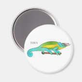 Jacksons Chamäleon-Cartoon-Abbildung Magnet (Vorderseite/Rückseite)