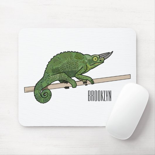 Jacksons Chamäleon-Cartoon-Abbildung Mousepad (Mit Mouse)