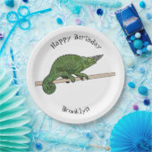 Jacksons Chamäleon-Cartoon-Abbildung Pappteller (Party)