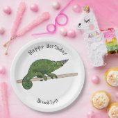 Jacksons Chamäleon-Cartoon-Abbildung Pappteller (Party)