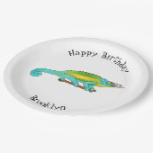 Jacksons Chamäleon-Cartoon-Abbildung Pappteller (Schrägansicht)