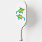 Jacksons Chamäleon-Cartoon-Abbildung Pickleball Schläger (Links)