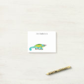 Jacksons Chamäleon-Cartoon-Abbildung Post-it Klebezettel (Auf Schreibtisch)