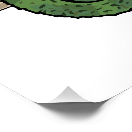 Jacksons Chamäleon-Cartoon-Abbildung Poster (Ecke)