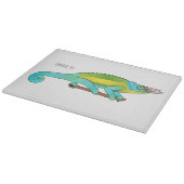 Jacksons Chamäleon-Cartoon-Abbildung Schneidebrett (Ecke)