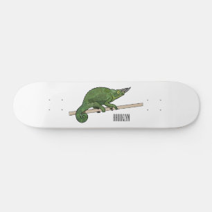 Jacksons Chamäleon-Cartoon-Abbildung Skateboard