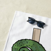 Jacksons Chamäleon-Cartoon-Abbildung Strandtuch (Beispiel)