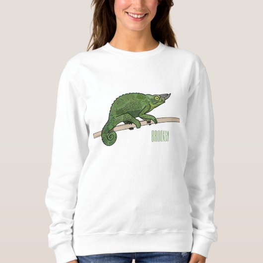Jacksons Chamäleon-Cartoon-Abbildung Sweatshirt (Vorderseite)