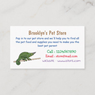 Jacksons Chamäleon-Cartoon-Abbildung Visitenkarte