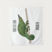 Jacksons Chamäleon-Cartoon-Abbildung Wandteppich (Vorderseite)