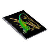 Jacksons Chamäleon hängt im Bambus Notizblock (Rechte Seite)