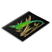 Jacksons Chamäleon hängt im Bambus Notizblock (Linke Seite)