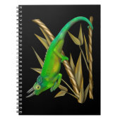 Jacksons Chamäleon hängt im Bambus Notizblock (Vorderseite)