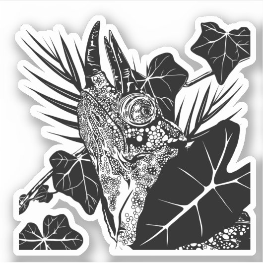 Jackson's Chameleon Aufkleber (Vorderseite)