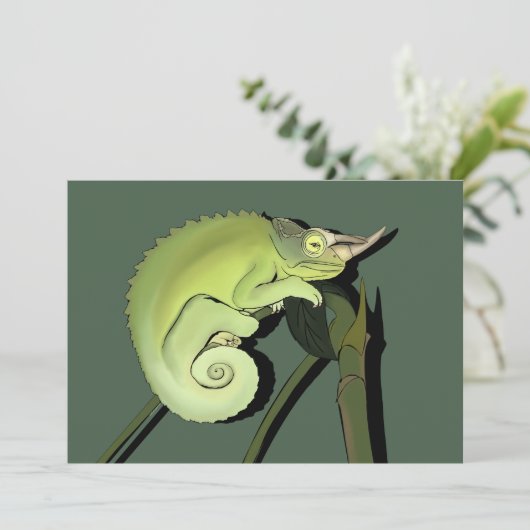 Jackson's Chameleon Einladung (Stehend Vorderseite)