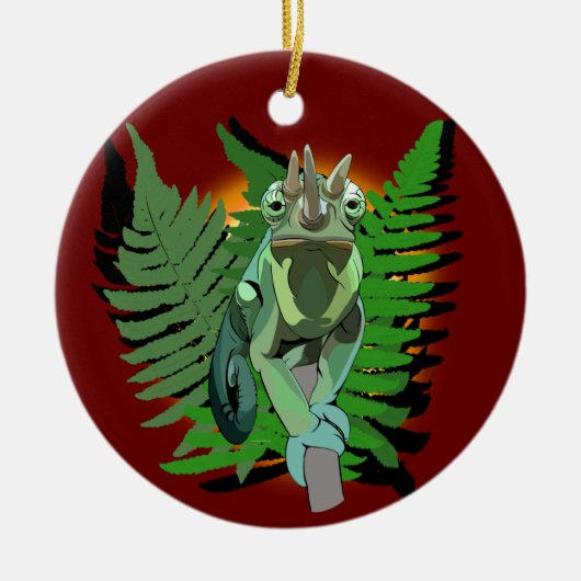 Jackson's Chameleon Keramik Ornament (Vorne)