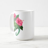 Jackson's Chameleon mit Hibiskus Kaffeetasse (Vorderseite Links)