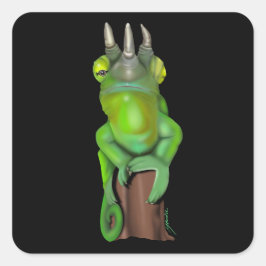 Jackson's Chameleon Quadratischer Aufkleber