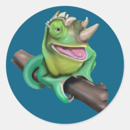 Jackson's Chameleon Runder Aufkleber