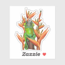 Jackson's Chameleon unter dem Vogel des Paradieses