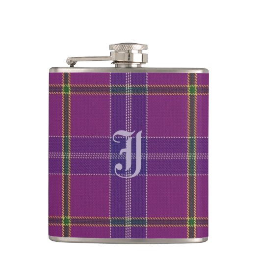 Jacksontartan-Flasche Flachmann (Vorderseite)