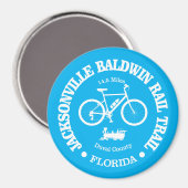 Jacksonville Baldwin Rail Trail (Radfahren) Magnet (Vorderseite/Rückseite)