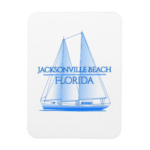 Jacksonville Beach Coastal Nautical Sailing Sailor Magnet