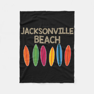Jacksonville Beach Familienurlaub-Shirt Florida  Fleecedecke