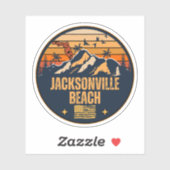Jacksonville Beach, Florida Aufkleber (Blatt)
