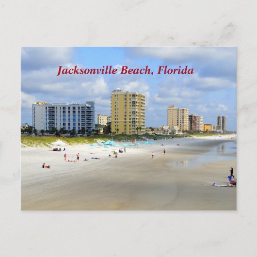 Jacksonville Beach Florida Feiertagspostkarte (Vorderseite)
