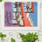 Jacksonville Beach Florida FL Old Travel Souvenir Handtuch (Gefaltet)
