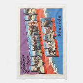 Jacksonville Beach Florida FL Old Travel Souvenir Handtuch (Vertikal)