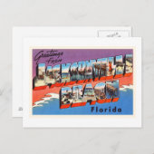 Jacksonville Beach Florida FL Old Travel Souvenir Postkarte (Vorne/Hinten)