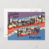 Jacksonville Beach Florida Postkarte (Vorne/Hinten)