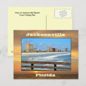 Jacksonville Beach, Florida Postkarte (Vorne/Hinten)