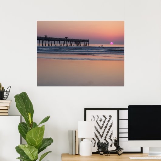 Jacksonville Beach, Florida Sunrise Poster (Heimbüro)