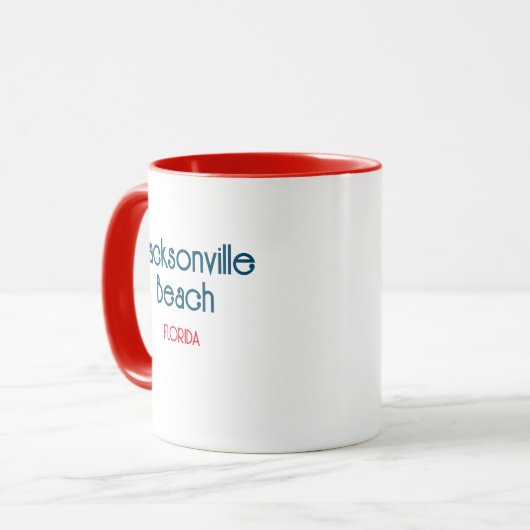 Jacksonville Beach Florida Tasse (Vorderseite Links)