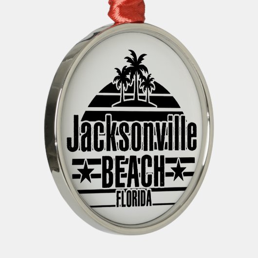 Jacksonville Beach Ornament Aus Metall (Rechts)