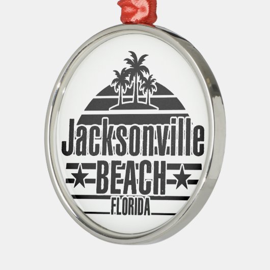 Jacksonville Beach Ornament Aus Metall (Links)