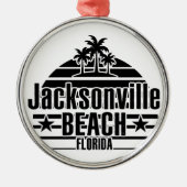 Jacksonville Beach Ornament Aus Metall (Vorne)