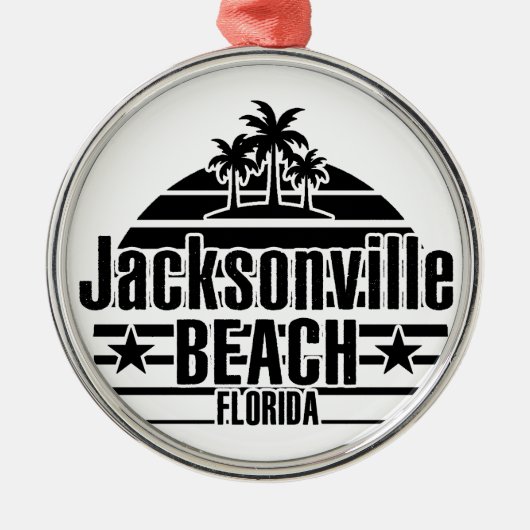 Jacksonville Beach Ornament Aus Metall (Vorne)