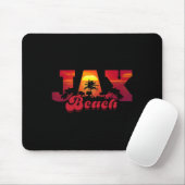 Jacksonville Beach Vacation Florida Sunset Palm Ja Mousepad (Mit Mouse)