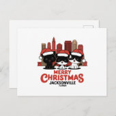 Jacksonville City Florida Merry Christmas Cats USA Postkarte (Vorne/Hinten)