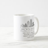 Jacksonville | Designated City Skyline Custom Slog Kaffeetasse (VorderseiteRechts)
