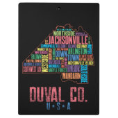 Jacksonville Duval Landkreis Florida Klemmbrett (Rückseite)