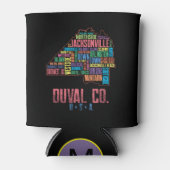 Jacksonville Duval Landkreis Florida USA Karte Dosenkühler (Vorderseite)