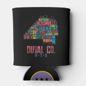 Jacksonville Duval Landkreis Florida USA Karte Dosenkühler (Rückseite)