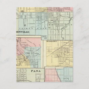 Jacksonville, Edwardsville, Pana Postkarte